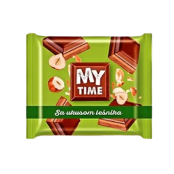 MY TIME Čokolada Lešnik punjenje, 90 g