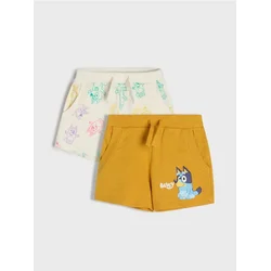 Sinsay - Komplet od 2 para kratkih pantalona Bluey - senf