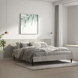 Uzglavlje za krevet siva boja betona 240 x 1,5 x 80 cm drveno