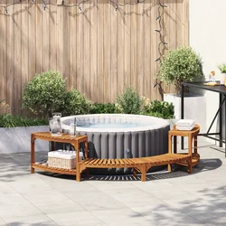 Okruženje za bubble bath polukružna Smeđa 252 x 112 x 55,5 cm