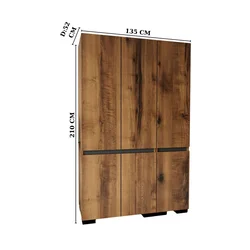 HANAH HOME Ormar Floransa 135 Walnut Anthracite