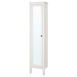 HEMNES Visoki elem. s ogled. na vratima, bela, 49x31x200 cm