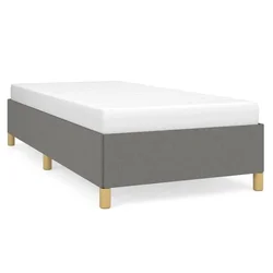 Vidaxl Posteljni okvir brez vzmetnice temno siv 100x200 cm blago