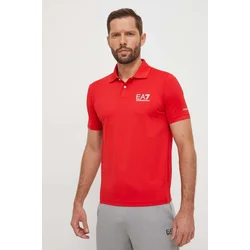 EA7 Emporio Armani Majica rdeča/bela