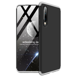 Eleganten full body ovitek/etui/ovitek Sleek za Huawei P30-črno-siv