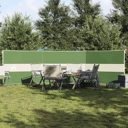 Vjetrobran za kampiranje zeleni 490x123 cm vodootporni