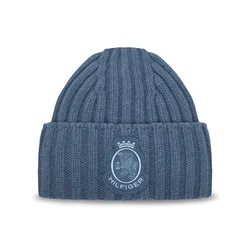Kapa Tommy Hilfiger Th Crest Fluffy AW0AW18210 Modra
