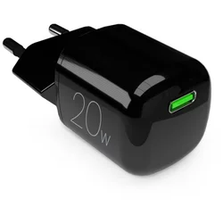 PURO Kućni punjač GaN 1 USB-C,20W, Crni