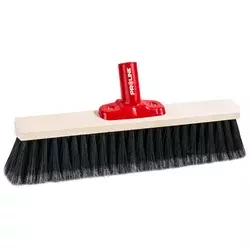 Plastična metla, 40 cm, lasje 8 cm, klik, črna, PROLINE