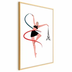 shumee Plakat - Ilustracija ženske s trakom - ritmična gimnastika