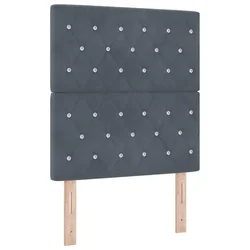 Vidaxl LED Box Spring Postelja Temno siva 80 x 200 cm blago