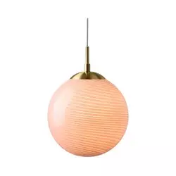 Halo Design 748372 - Luster na sajli CANDY 1xE27/25W/230V preč. 20 cm ružičasta/mesing