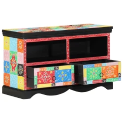 TV ormar s ladicama Šareni 80 x 35 x 50 cm Čvrsto drvo manga