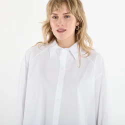 Srajca Calvin Klein Jeans Solid Boxy Cropped Shirt White S
