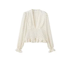 MANGO Bluza MARROC črna/bela