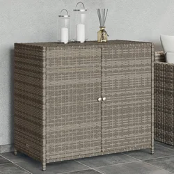 Vrtni ormarić za pohranu sivi 83x45x76 cm od poliratana