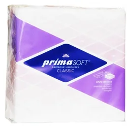 Papirnati prtički PrimaSOFT - 1-slojni, beli, 100 kosov