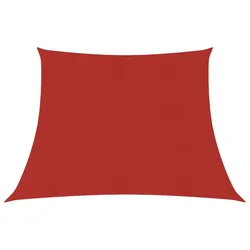 Vidaxl Senčno jadro 160 g/m2 rdeče 3/4x3 m HDPE