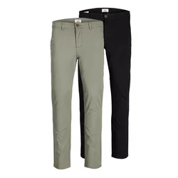 JACK & JONES Chino hlače Marco, črna, zelena