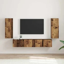 TV zidni ormar Zidne 2 pcs Staro drvo 30 x 31 x 80 cm