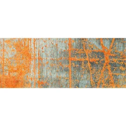 wash+dry TEKAČ Rustic 80/200 cm potiskano siva, oranžna