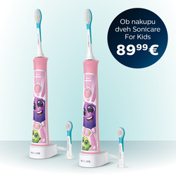 SONICARE SONICARE Kids komplet HX6352+HX6352 2X roza, (687582)