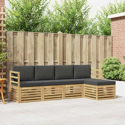 Set vanjskih sofa 5 pcs Bijela i antracit 245 x 122,5 x 73 cm