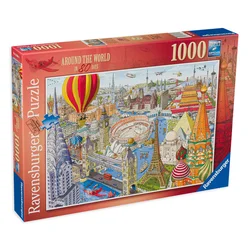 Ravensburger - Puzzle Okoli sveta v 80 dneh - 1 000 kosov