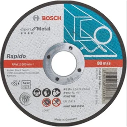Bosch Rezna ploča ravna Expert for Metal - Rapido AS 60 T BF, 115 mm, 1,0 mm ( 2608603394 )