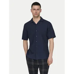 Only & Sons Srajca Caiden 22025116 Mornarsko modra Slim Fit