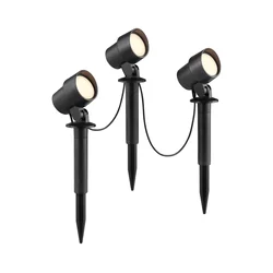 Brilliant - SET 3x LED spoljašnja lampa KAMARA LED/8,5W/230V IP44 crna