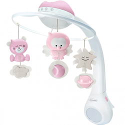 Infantino muzička vrteška 3u1 pink - 3u1 vrteška za krevetac za devojčice