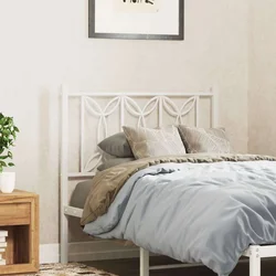 Vidaxl Kovinsko vzglavje belo 75 cm