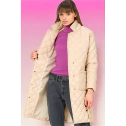 Z6722 DEWBERRY WOMENS TOPPER-PLAIN BEIGE
