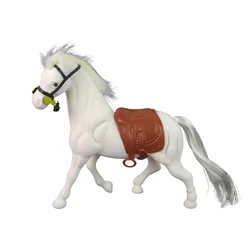 Bela figura kmetije s sedlom konja