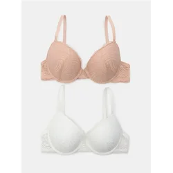 Sinsay - Push-up grudnjaci sa čipkom, 2-pack - šareno