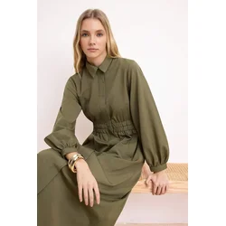 Trendyol Modest Ženska haljina Tctss26Eb00077, Kaki