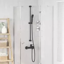 Set glave tuša Crna 150 cm Nehrđajući čelik