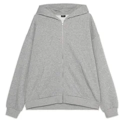 Cropp - Dukserica oversize s kapuljačom - tamno siva