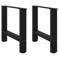 Noge za klub stolić crne 2 kom 60 x (42-43) cm čelik