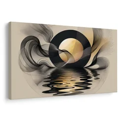 Slika abstraktna luna ob vodi - 40x30