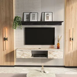 Hanah Home TV Komoda Elia, 140x25,6x32 cm, Bela