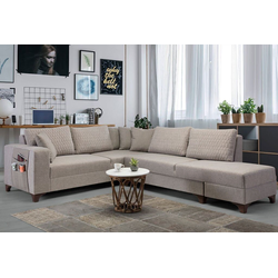 Atelier del Sofa Ugaona garnitura na razvlačenje Loft, 230 x 285 cm, Svetlobraon