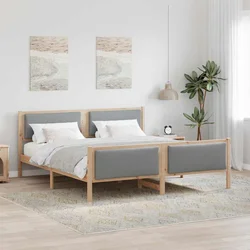 vidaXL Konstrukcija postelje Svetlo siva 180 x 200 cm blago
