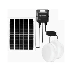 Aigostar - LED solarno svetlo 2xLED/70W/12V 12000 mAh 6500K prečnik 20,5 cm
