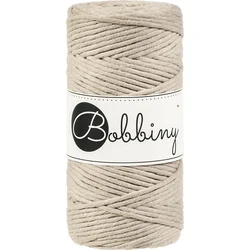 Bobbiny Macrame Cord 3 mm 100 m Beige Vrvica