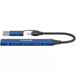 CANYON hub DS-02 4in1 USB-A/C Blue