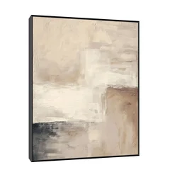 Canvas Slika na platnu Slojevi tišine 100x125cm, Sa ramom, Crni