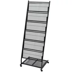 Stalak za Časopise 47,5x43x133 cm crna A4