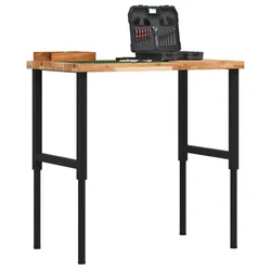 Radni stol 100x60x(73-99,5) cm masivno drvo bagrema pravokutni